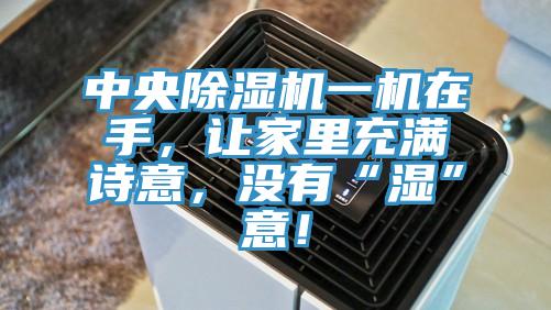 中央除濕機(jī)一機(jī)在手，讓家里充滿詩意，沒有“濕”意！