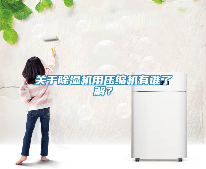 關于除濕機用壓縮機有誰了解？