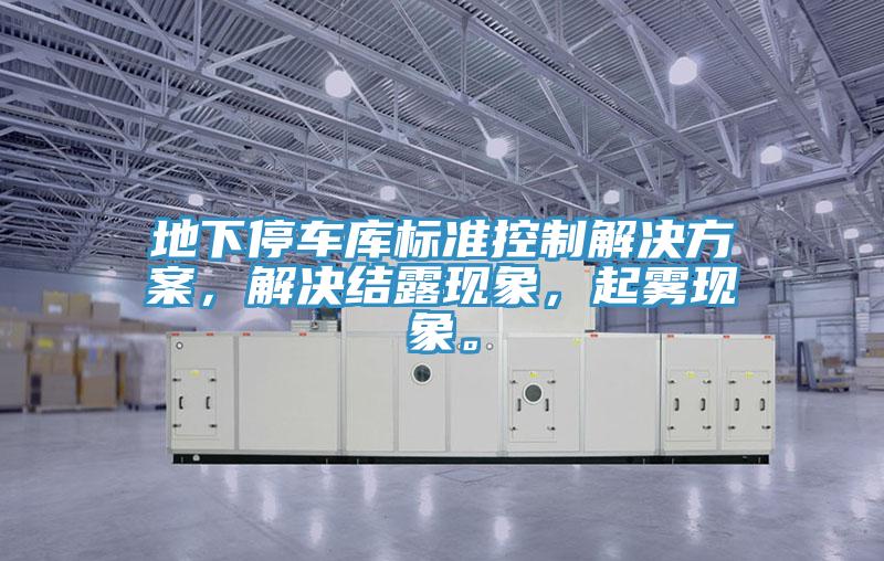 地下停車庫標準控制解決方案，解決結露現(xiàn)象，起霧現(xiàn)象。