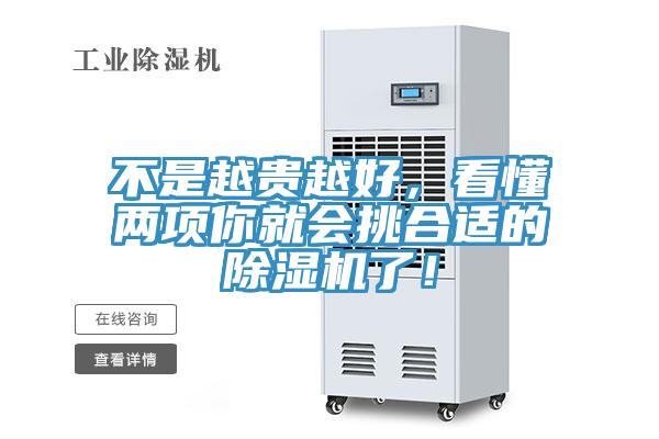 不是越貴越好，看懂兩項你就會挑合適的除濕機了！