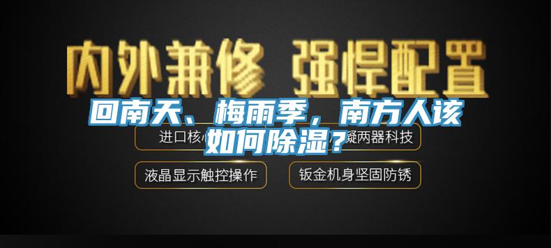 回南天、梅雨季，南方人該如何除濕？