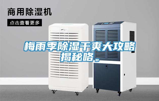梅雨季除濕干爽大攻略揭秘咯。