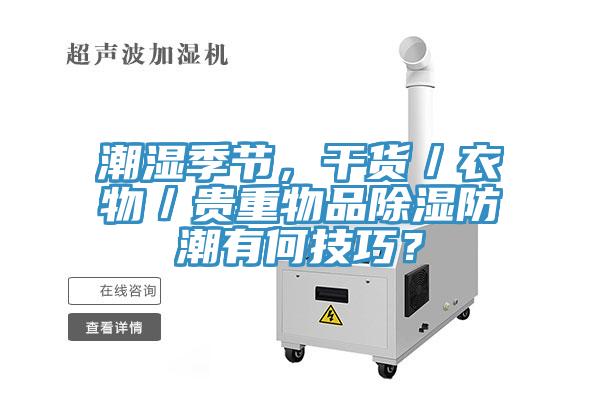 潮濕季節(jié)，干貨／衣物／貴重物品除濕防潮有何技巧？