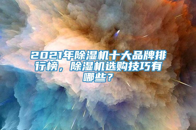2021年除濕機十大品牌排行榜，除濕機選購技巧有哪些？