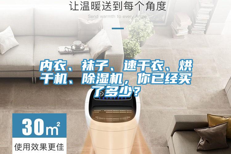 內(nèi)衣、襪子、速干衣、烘干機、除濕機，你已經(jīng)買了多少？