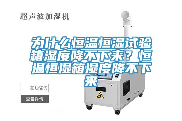 為什么恒溫恒濕試驗箱濕度降不下來？恒溫恒濕箱濕度降不下來