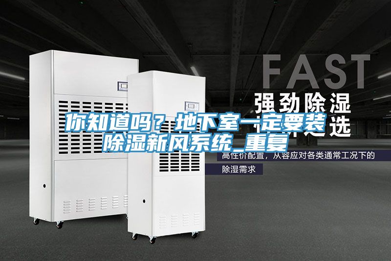 你知道嗎？地下室一定要裝除濕新風(fēng)系統(tǒng)_重復(fù)