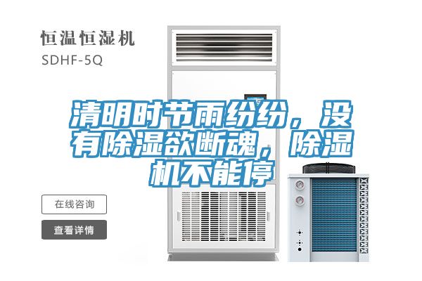 清明時(shí)節(jié)雨紛紛，沒有除濕欲斷魂，除濕機(jī)不能停