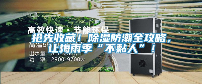 搶先收藏！除濕防潮全攻略，讓梅雨季“不黏人”！