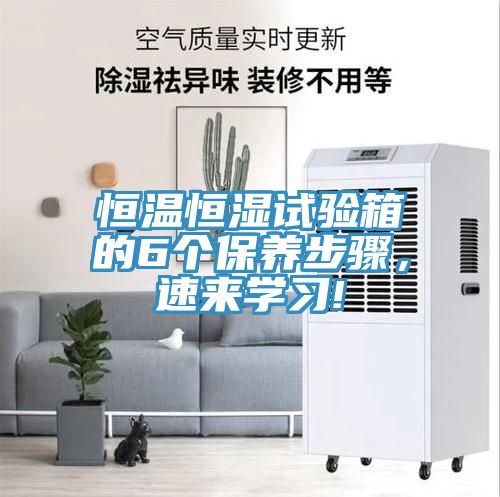 恒溫恒濕試驗箱的6個保養(yǎng)步驟，速來學習!