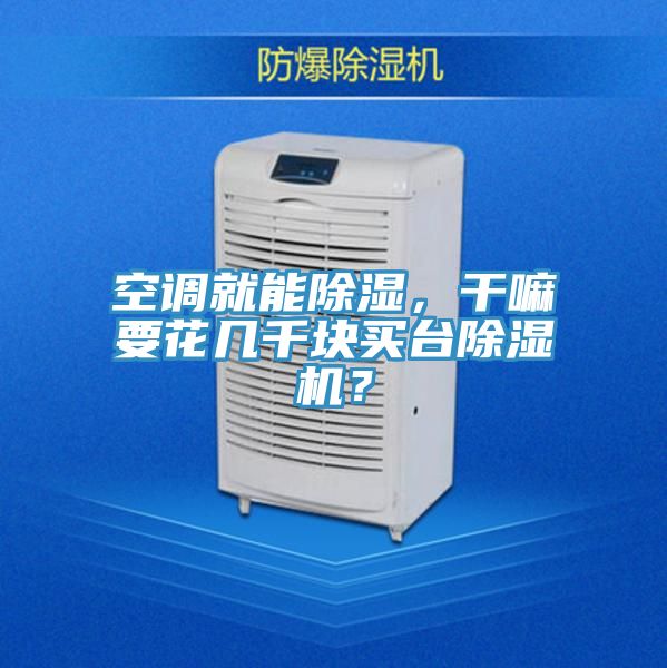 空調(diào)就能除濕，干嘛要花幾千塊買臺除濕機？