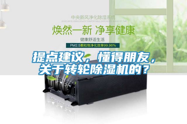 提點(diǎn)建議，懂得朋友，關(guān)于轉(zhuǎn)輪除濕機(jī)的？