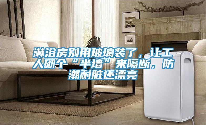 淋浴房別用玻璃裝了，讓工人砌個“半墻”來隔斷，防潮耐臟還漂亮