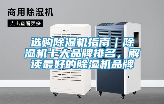 選購(gòu)除濕機(jī)指南｜除濕機(jī)十大品牌排名，解讀最好的除濕機(jī)品牌