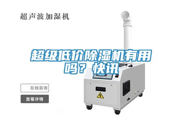 超級(jí)低價(jià)除濕機(jī)有用嗎？快訊