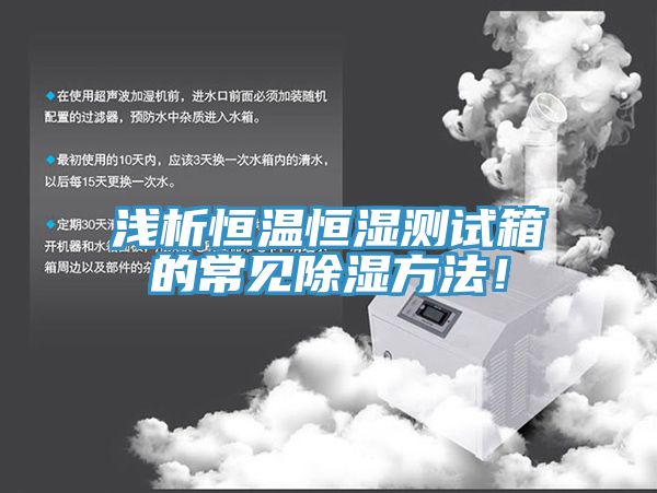淺析恒溫恒濕測(cè)試箱的常見(jiàn)除濕方法！