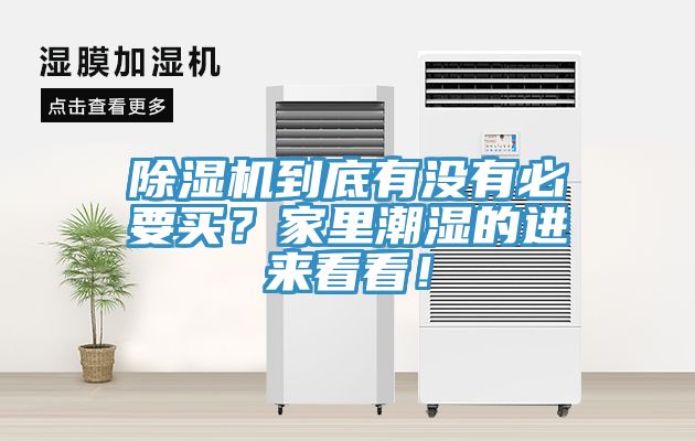 除濕機到底有沒有必要買？家里潮濕的進來看看！