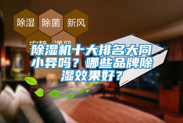 除濕機(jī)十大排名大同小異嗎？哪些品牌除濕效果好？