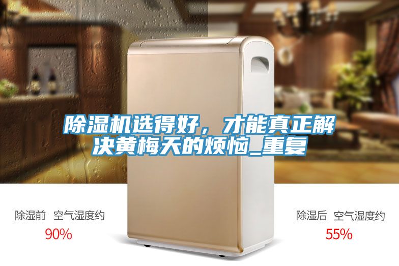 除濕機(jī)選得好，才能真正解決黃梅天的煩惱_重復(fù)