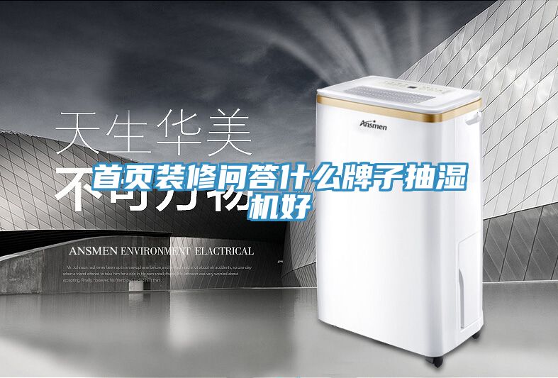 首頁(yè)裝修問答什么牌子抽濕機(jī)好